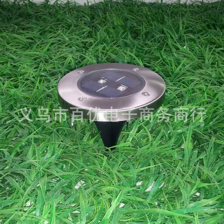 Amazon Disk Lights Buried Light Solar Street Lamp Courtyard Lawn Lamp Stainless Steel Landscape Lamp