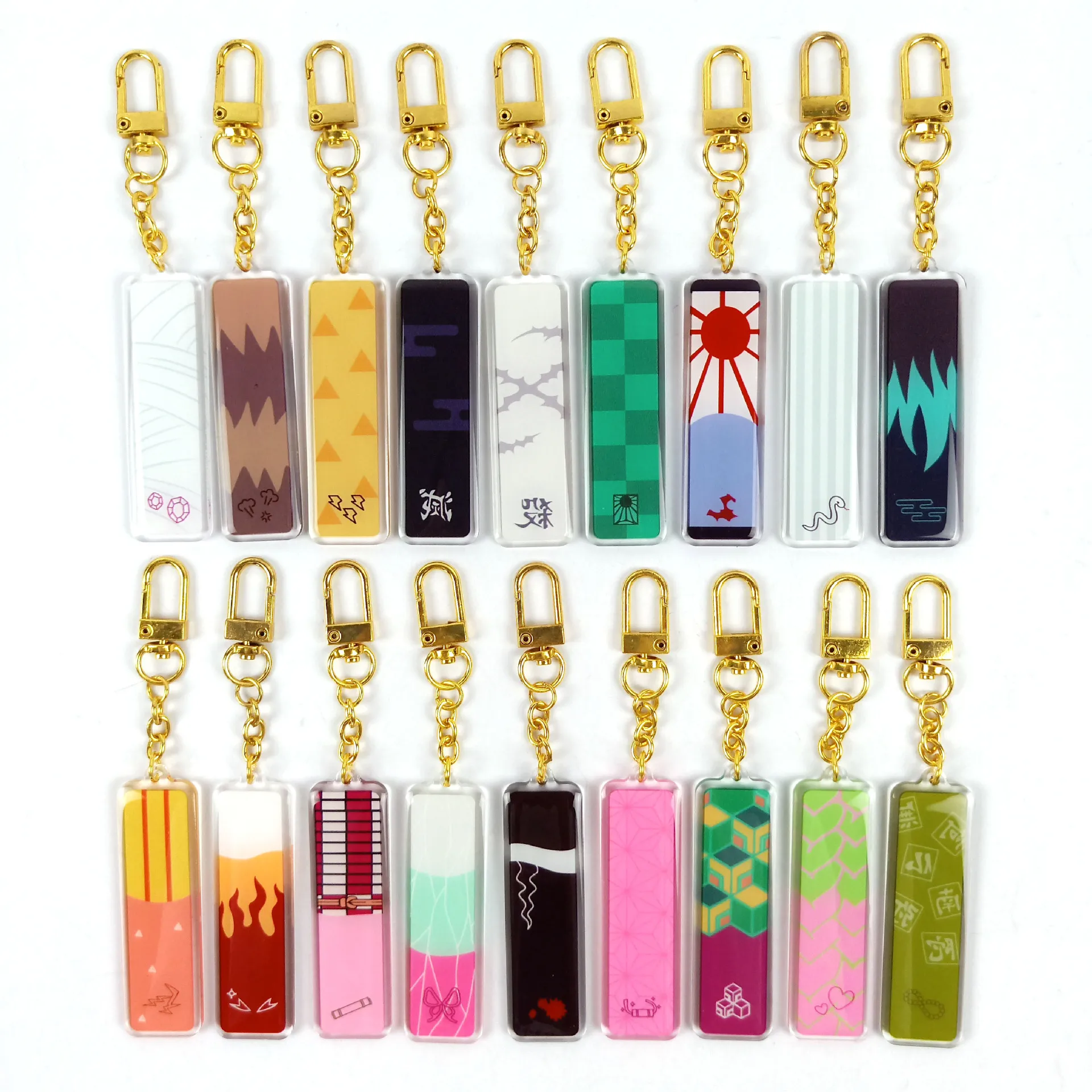 

Anime Demon Slayer Kimetsu No Yaiba Keychain Tanjirou Nezuko Zenitsu Muzan Double Sided Acrylic Keyring Blade of Ghost Pendant
