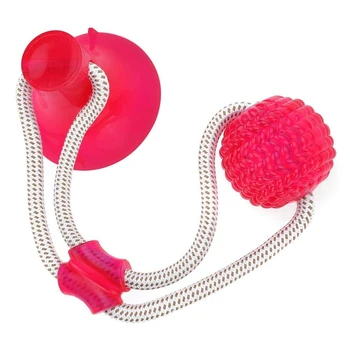 

Pet Interactive Toy with Suction Cup Rubber Ball Toy with Rope Suitable for Dogs and Cats