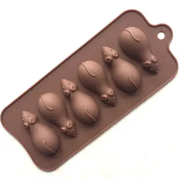 

2020 Silicone Chocolate Mold Non-stick Mouse Cake Mold 3D Candy Fondant Mould Tray Cake Decoration Tools Baking Accessories a5
