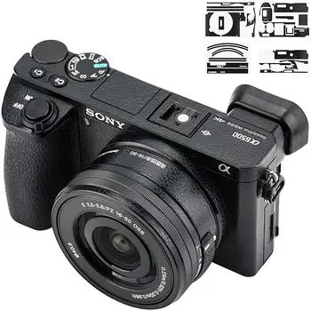 

Camera Body and lens Leather Texture Protective Film Sticker Protector for Sony A6500 and 16-50mm lens For Cameras Decoration