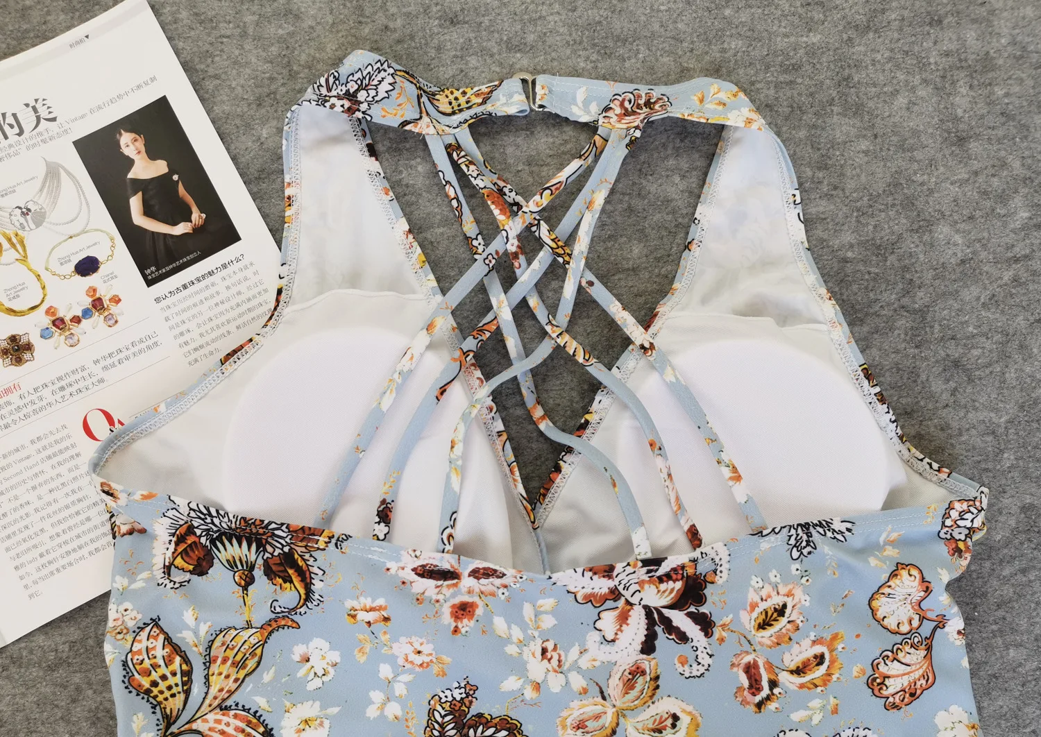 

2020 Europe And America New Style Digital Printing High-waisted Boxer WOMEN'S Swimsuit Plus-sized Large Size Split Type Swimwear