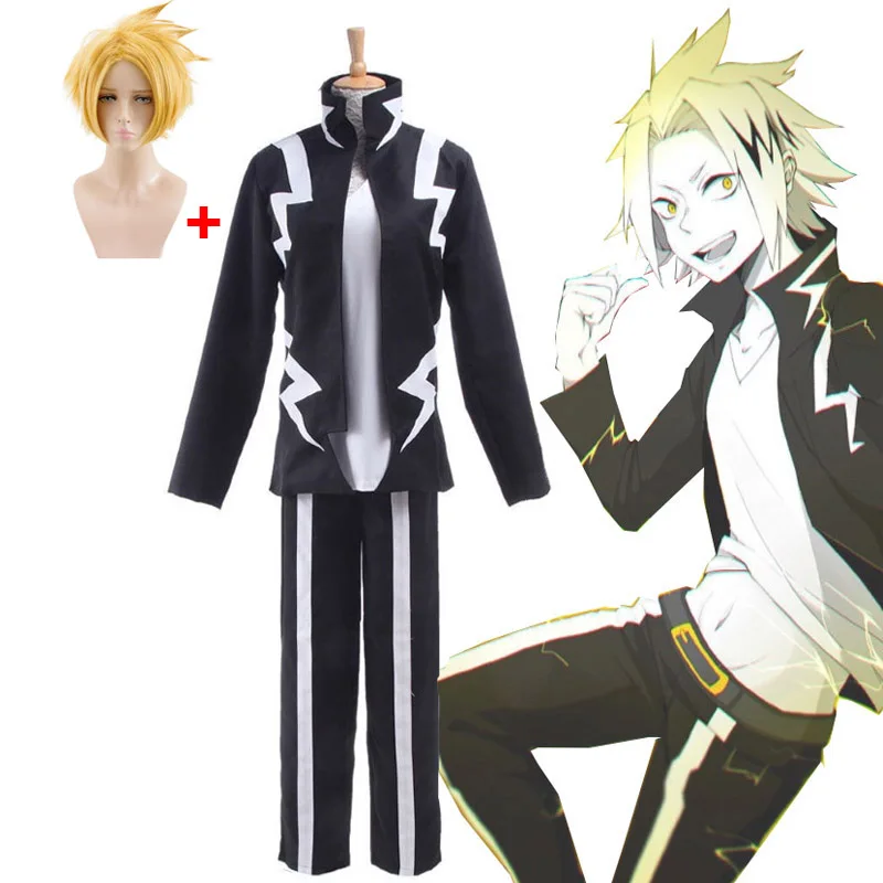 Boku No Hero Academy My Hero Academy Kaminari Denki парики Косплей Костюм Школьная форма мужской боевой костюм на Хэллоуин