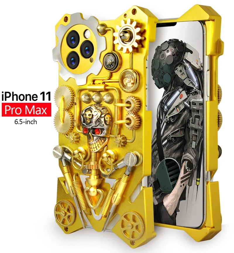 Готический зубчатая передача вращения чехол для iPhone 11 Pro Max XS XR X 8 7 6 6S Plus SE 2020