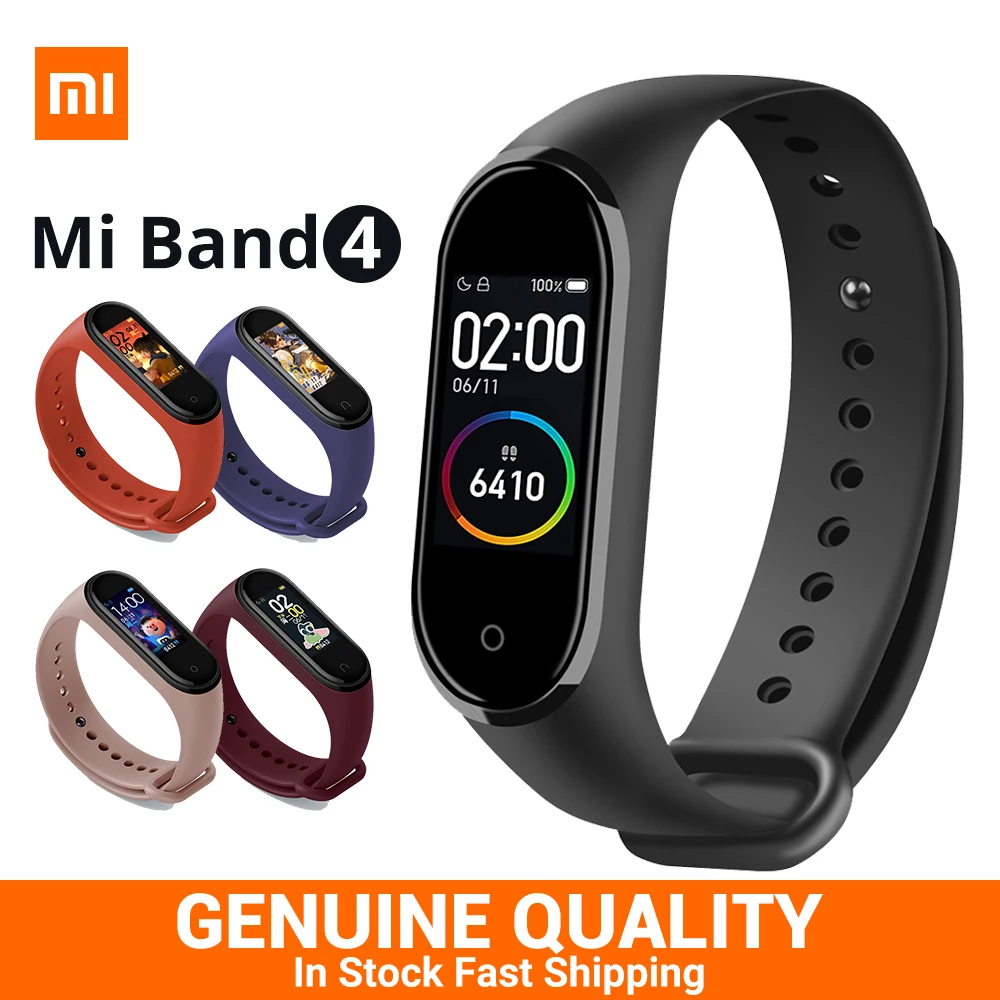 Смарт браслет Xiaomi Mi Band 4 водонепроницаемый фитнес трекер с AMOLED экраном 3