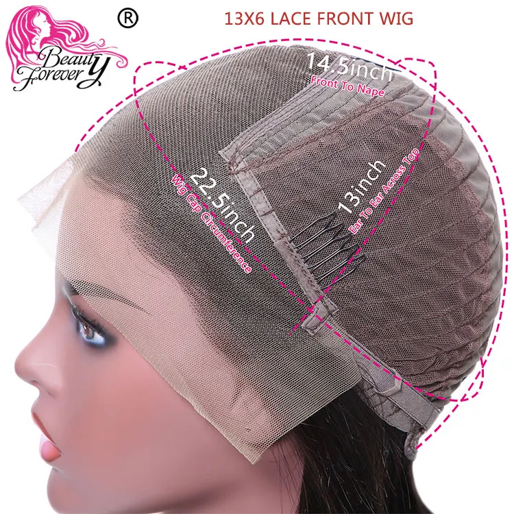 Beauty forever 13*4/6 глубокая волна Синтетические волосы на кружеве парики из натуральных волос с Африканской структурой, предварительно вырезанные бразильские Волосы remy парик с детскими волосами Синтетические волосы на кружеве парик