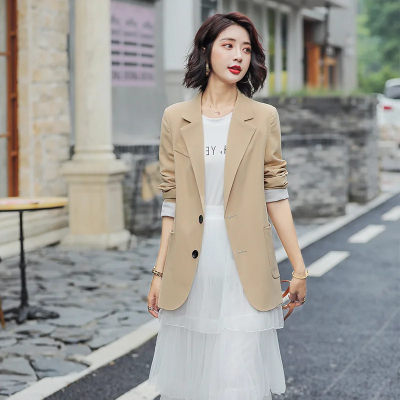 

Online Celebrity Small Suit Coat Women's 2019 Autumn Clothing New Products Casual CHIC Fashion Korean-style Loose Vintage Blazer