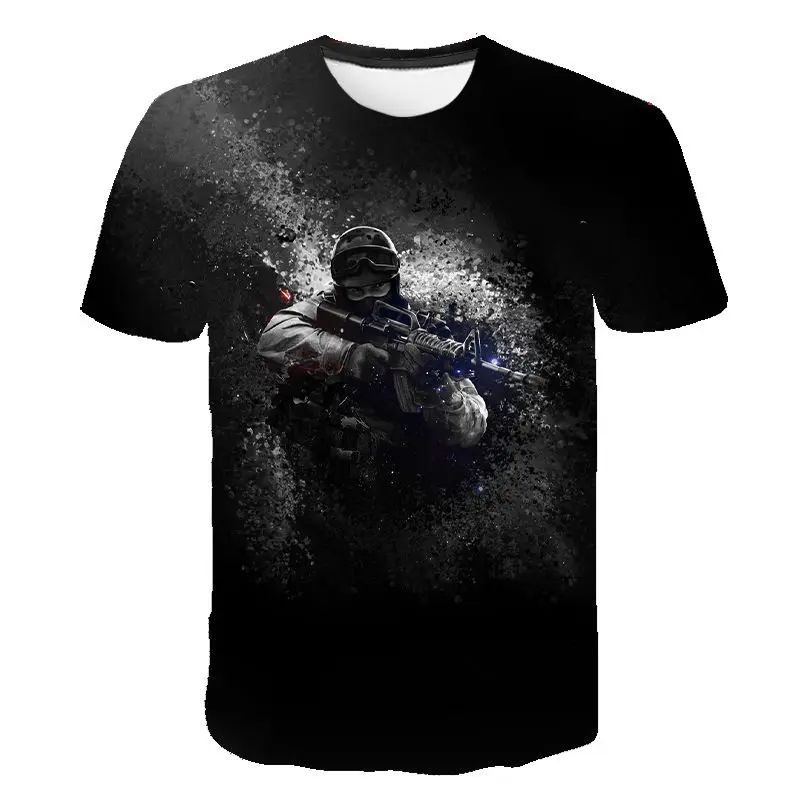 Крутая футболка CS GO Gamers новая csgo для мужчин женщин и детей с короткими рукавами 3D