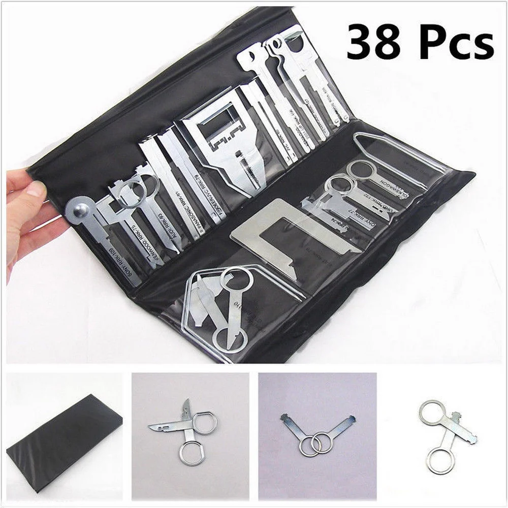 

38pcs/set Car Disassembly Tools Radio Audio DVD Navigation Trim Panel Dashboard Installation Removal Repair Kit For Benz Audi