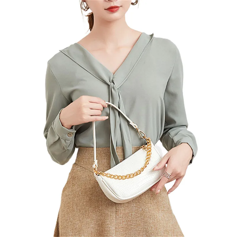 

2020 Mini Totes Bags For Women Fashion Handbag Soft Leather Female Small Subaxillary Bag Crocodile pattern Chain Shoulder Bags