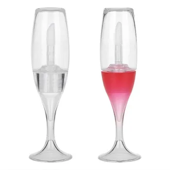 

8ml New Hot Wine Glass Shape Clear Lip Gloss Tubes Empty Lipgloss Containers Lipstick Refillable Red Bottle Lipgloss Tube Vials