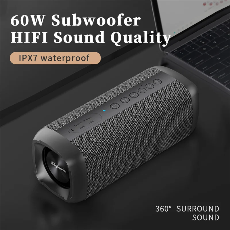 Bluetooth-Колонка Cyboris 60 Вт водостойкая с поддержкой TF-карты | Электроника