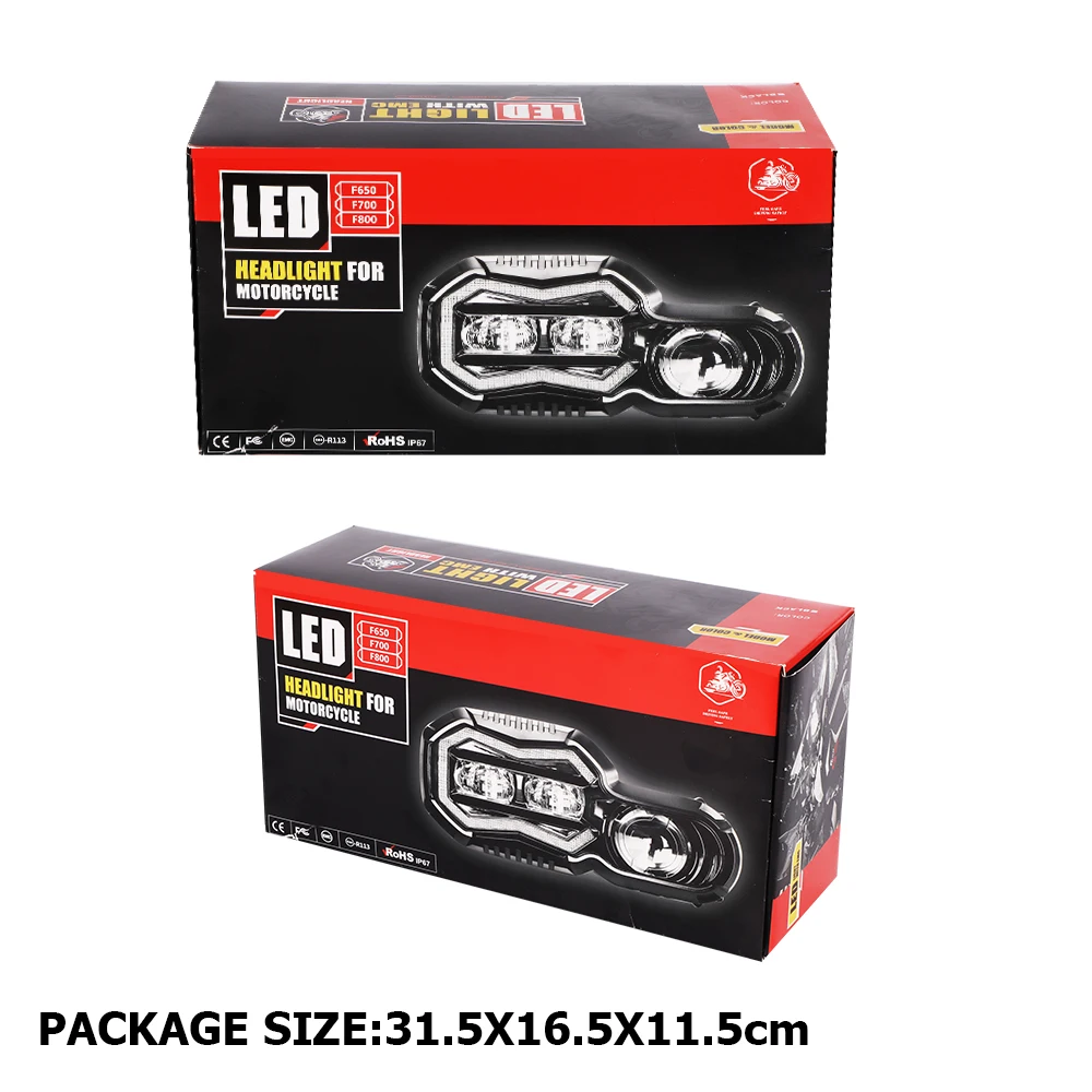 E24 E-Mark Approved 110W Motorcycle Led Headlamp For BMW F 650 700 800 GS F800GS Adventure LED Projector Headlight Assembly