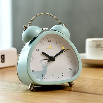 

Cute Cartoon Digital Alarm Clock Metal Lazy Wake Sleep Silent Simple Child Alarm Clock Budzik Home Decor Bedroom Clock MM60NZ