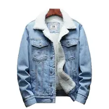 Зимняя мужская куртка и пальто теплая флисовая Модная Джинсовая куртка для мужчин s джинсовые куртки верхняя одежда мужские ковбойские Большие размеры 6XL