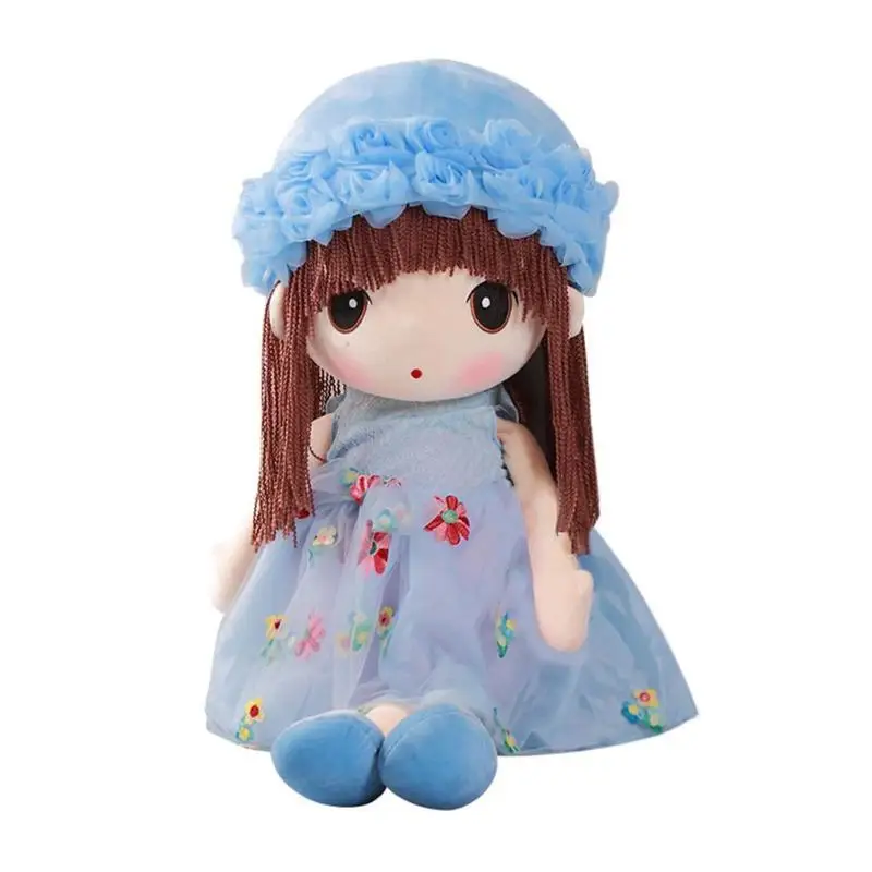 Милые модели для девочек, плюшевые мягкие куклы, игрушки для свадьбы, милое украшение куклы, подарок на день рождения - Цвет: 38 cm Blue