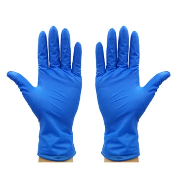 

100PCS Disposable Glove Rubber Blue Thicken Latex Wear Home Durable Cleaning Dishwashing Work Universal For Left and Right Hand