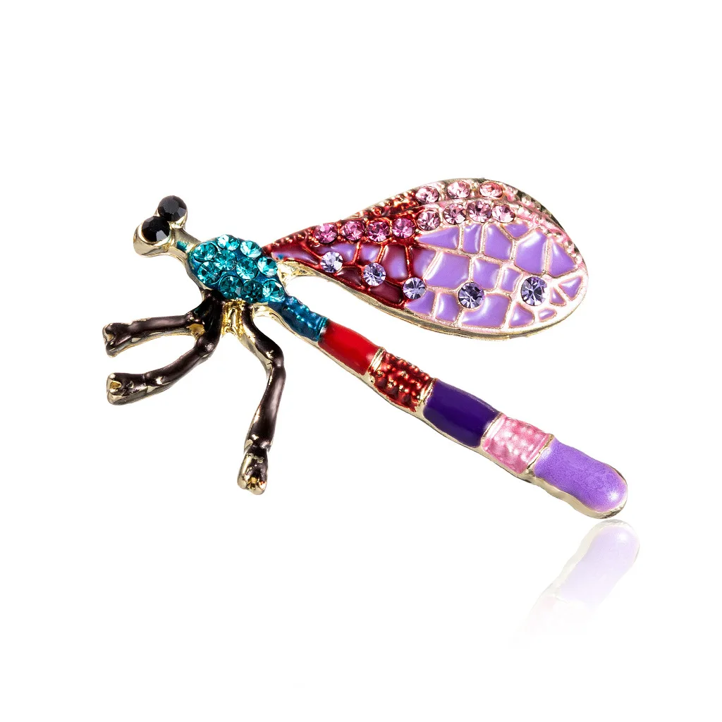 

SOURCE Europe And America Fashion Elegant Color Dragonfly Breastpin Versatile Women's Insect Brooch Corsage