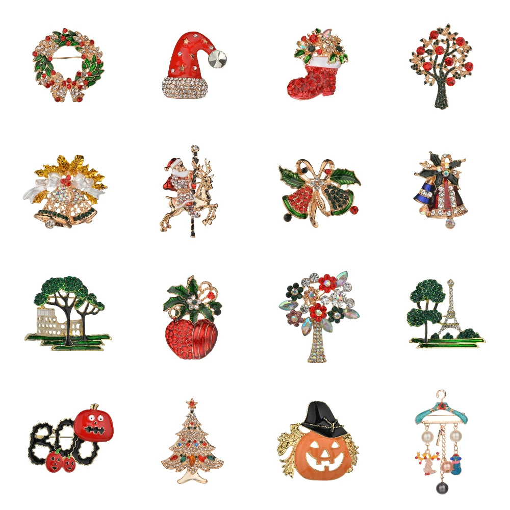 Брошь в форме снеговика и Санта-Клауса Terreau брошь колокольчика для женщин мужчин |