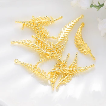 

Jewelry Accessories 1PCS Handmade DIY Jewelry Metal Jewelry Leaf Pendant Earrings Semi-finished Product Gold-plating Process