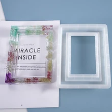 Resin Crystal Epoxy Mold Rectangular Photo Frame Decorations Casting Silicone Mould DIY Crafts Ornaments Jewelry Making Tools