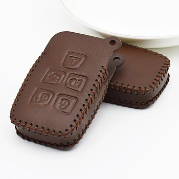 

KUKAKEY Leather Car Smart Key Fob Cover For Jaguar Xf XE XJ X Type F pace S-Type Guitar Car Key Protection Case Ring Accessories
