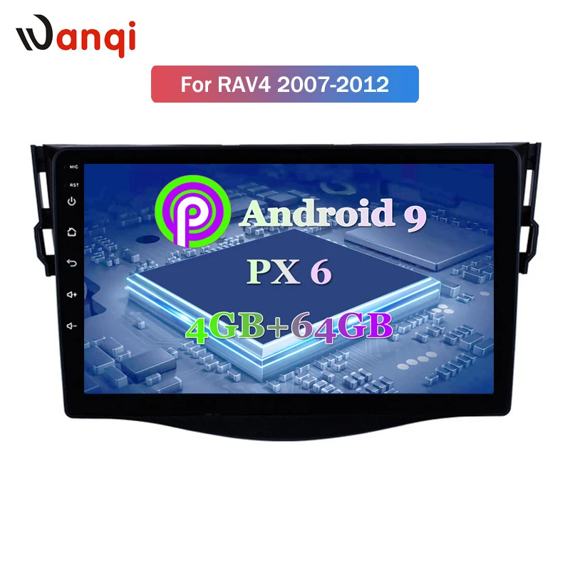 9 дюймов Android 0 Автомобильный gps навигатор для Toyota RAV4 2007 2012 стерео аудио Радио Видео
