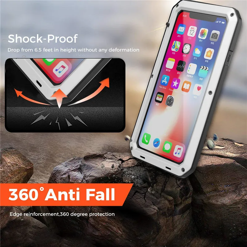 Classic Luxury Metal Armor Outdoor Shockproof Aluminum Cover For iPhone XR X XS iphone Max Doom Phone Case Fundas | Мобильные