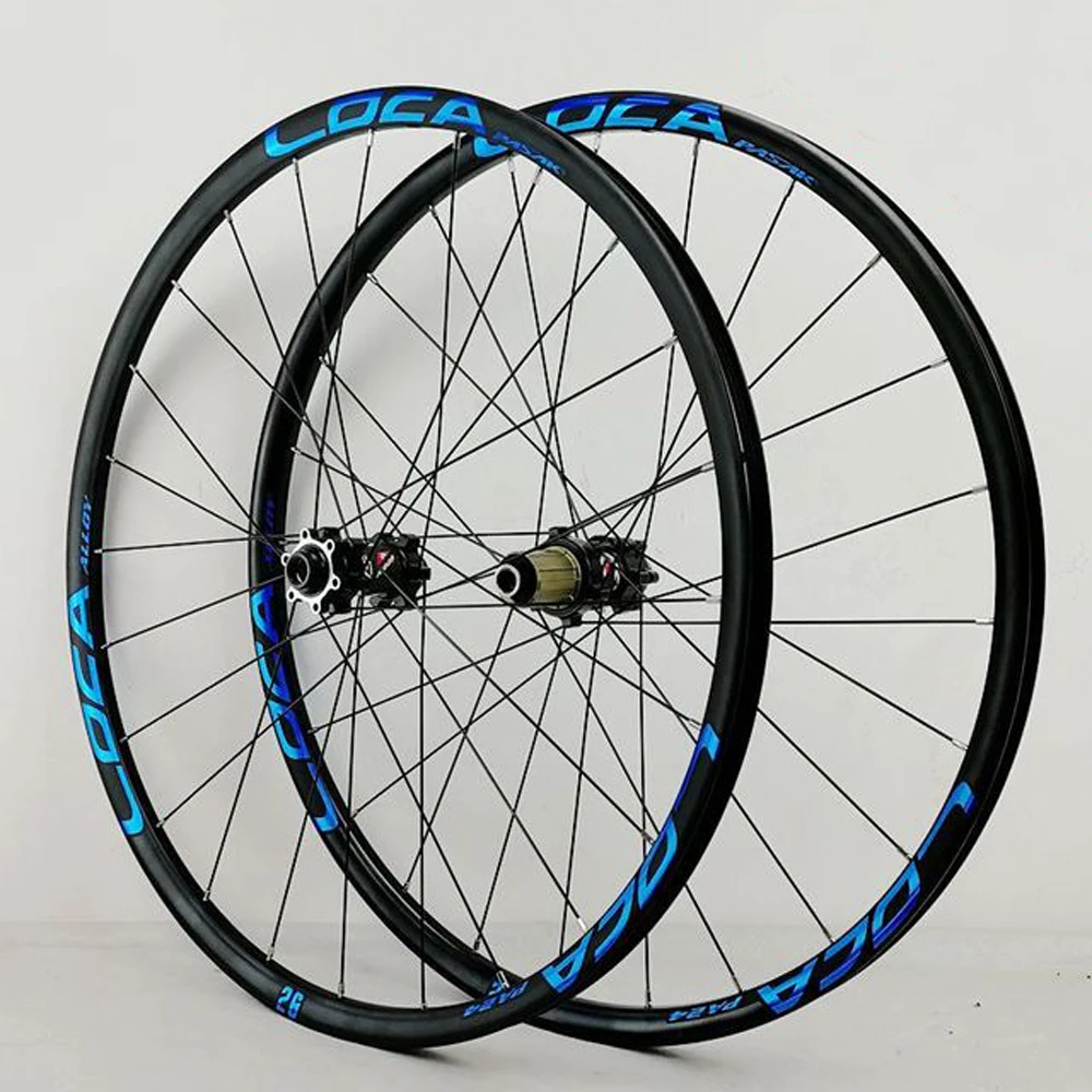 Pasak Mtb Wheelset 26 27.5 29er 700c Road Wheels Thru Axle F15*100 R12*142mm Disc Brake 24 Holes Sand Blasting Schrader Valve