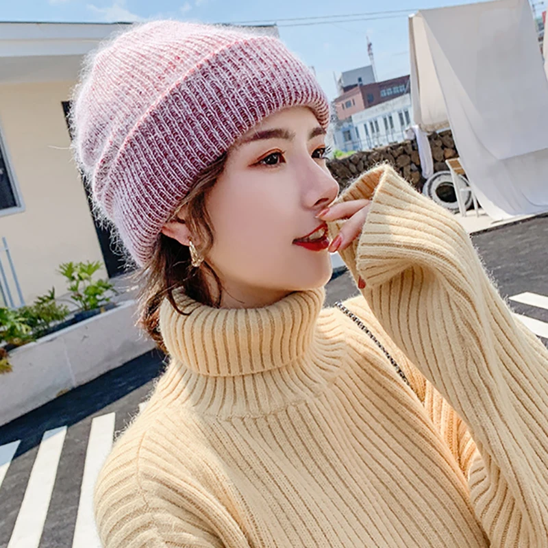 H Cpop, 9 цветов, шерстяная пряжа, Skullies& Beanies, шапка, высокое качество, чистый цвет, модная, повседневная, для женщин, элегантные аксессуары, зимняя теплая шапка - Цвет: H