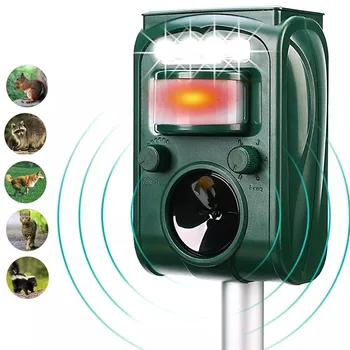 

Garden Solar Powered Ultrasonic Outdoor Animal Repeller Motion Sensor Flash Light Dog Cat Raccoon Rabbits Animal Dispeller