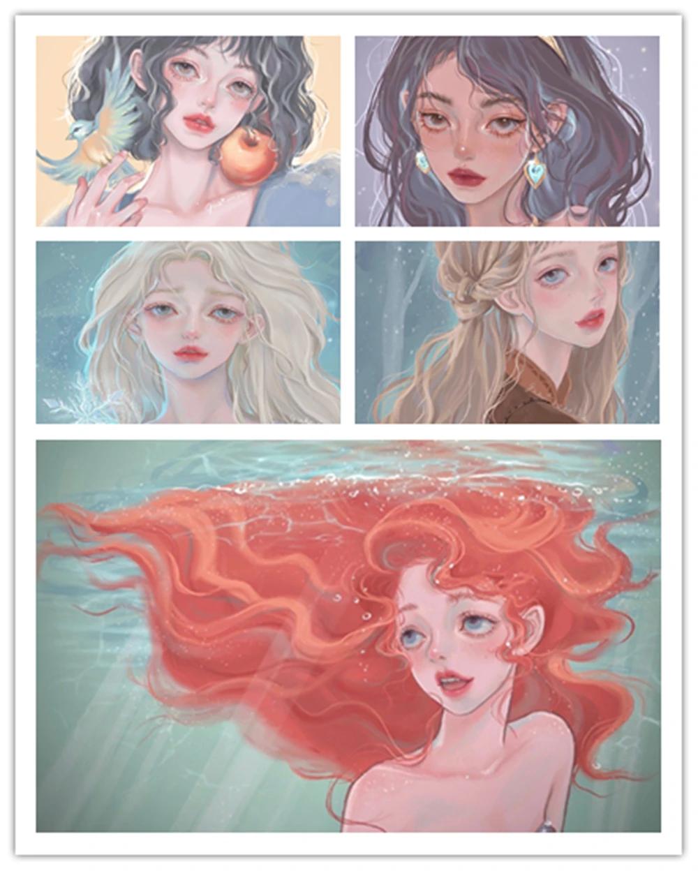 

Disney Princess Series Portrait Aisha Wall Art Canvas Painting Nordic Posters and Prints Wall Pictures for Living Home Decor