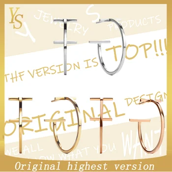 

YS earrings titanium steel material premium version original TIF hoop earrings fashion