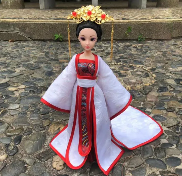 handmade Doll Chinese Princess Dolls 12 Jointed Ancient Costume Beauty Dressup Doll Full Set Girls Princess Ethnic Dolls ZL132