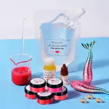 

Moisturizing Handmade Lip Gloss Base Gel Lip Glaze Material Odorless Lipgloss Base for DIY Lip Gloss Making Kit Set
