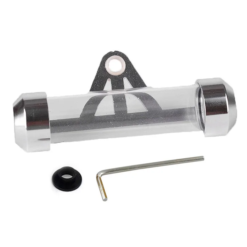 Серебристый Cylindrical Waterproof Motorcycle Motorbike Scooter Tax Disc Tube Holder Tube Tax Disc Cylindrical Holder Frame - Цвет: Серебристый