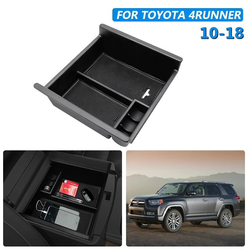 Для Toyota 4runner 2010- центральной консоли подлокотник коробка для хранения в автомобиле, контейнер для стайлинга лоток организатор аксессуары ванной комнаты