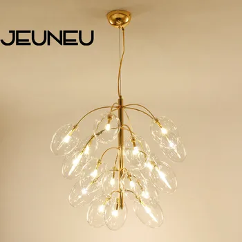 

Europe Modern Simple Pendant Light LED G4 Loft Glass Hanging Lamp with 4 Sizes for Living Room Hotel Restaurant Bedroom Cafe Bar