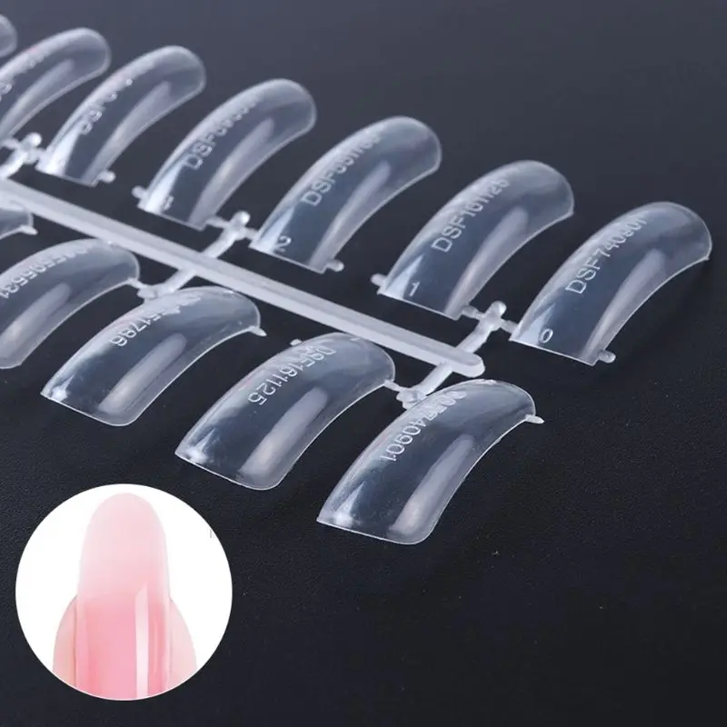 

24Pcs/Pack Clear Dual Nail Forms Full Cover Soft Plastic False Nail Mold UV Gel Extended Artificial Tips 12 Size Manicure Tools