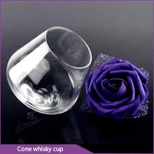 Креативный стакан нерегулярные виски вино стекло прозрачное стекло конусное дно вращающийся Хрустальный напиток чашка бар применимый подарок