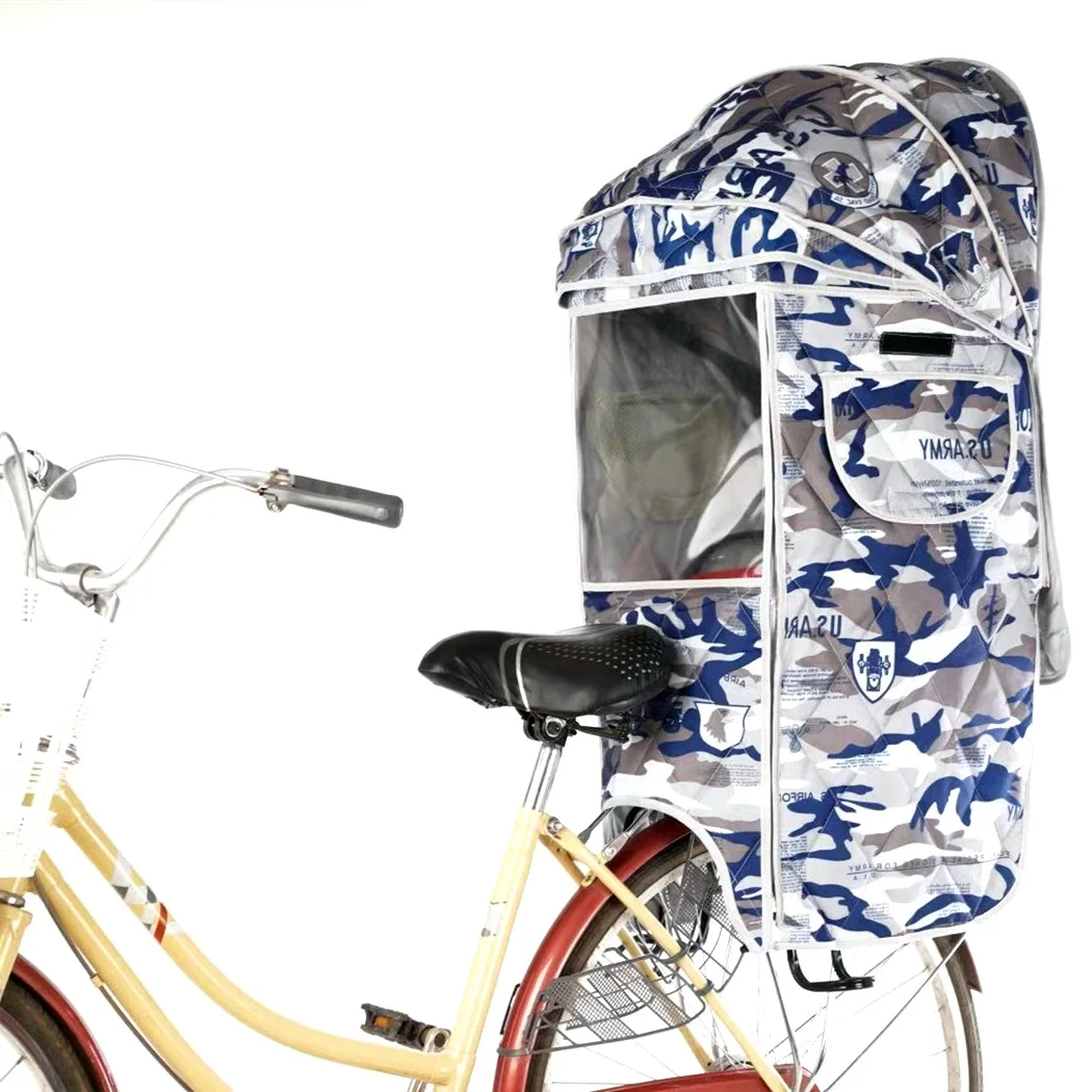 

Yan Army Bicycle Children Rear Canopy E-Bike Electromobile Post Baby Waterproof Windproof Cold Shed