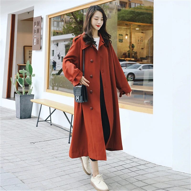 Heydress весеннее женское длинное пальто Тренч женский корейский студенческий женский ветровки Повседневная Свободная верхняя одежда Топы