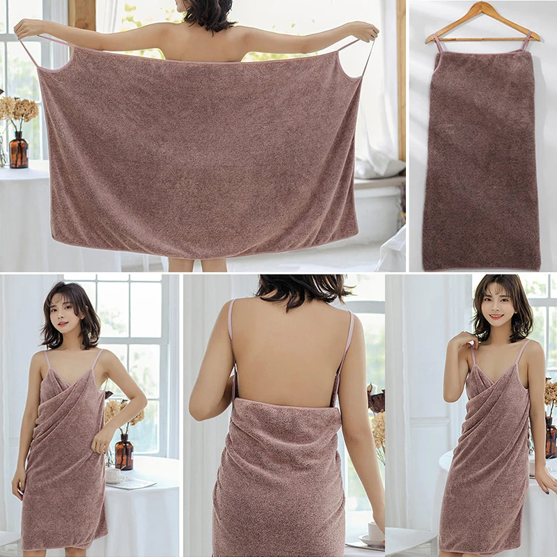 Bathing Towels Microfiber Bath Robe Women Ladies Towels Bathroom Home Textile Shower Towel Women Robe Bath Wearable Absorbent microfiber towel,bath towel