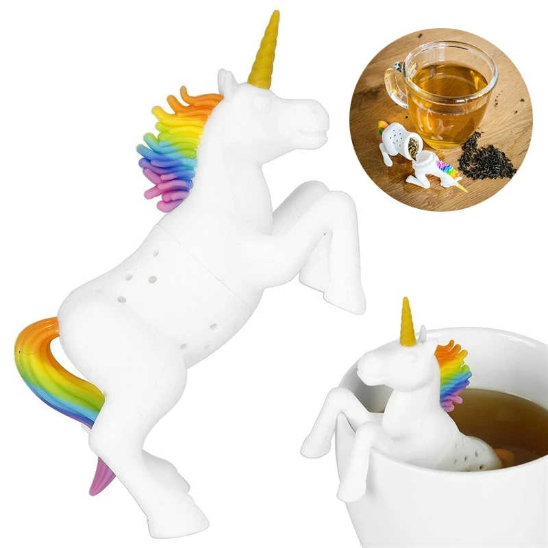 Food-grade Unicorn Shape Silicone Tea Infuser Strainers Filter