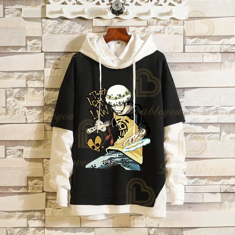 

Anime One Piece Hoodies 3D Print Pullover Sweatshirt Monkey D Luffy Tracksuit Outfit Casual Outerwear