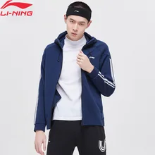 Li-Ning мужская Спортивная толстовка с капюшоном, Стандартная посадка, 63% полиэстер, 37% спандекс, Удобная подкладка, спортивный свитер для фитнеса, AWDP157 MWW1576