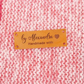 

Leather Tags, personalized tags, knit labels, Custom Name, Handmade, Personalized Name, Custom Design, Gift (PB1619)