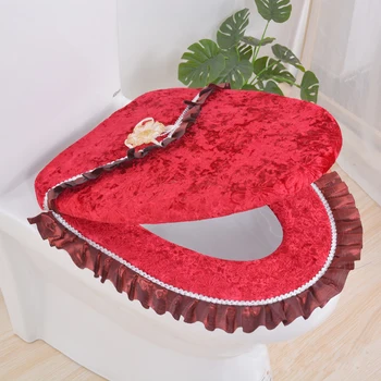 

Toilet Seat Cushion Home Bathroom Accessories Two-piece Universal Toilet Seat Cover Washable Wc Clothes Supplies Free Shipping