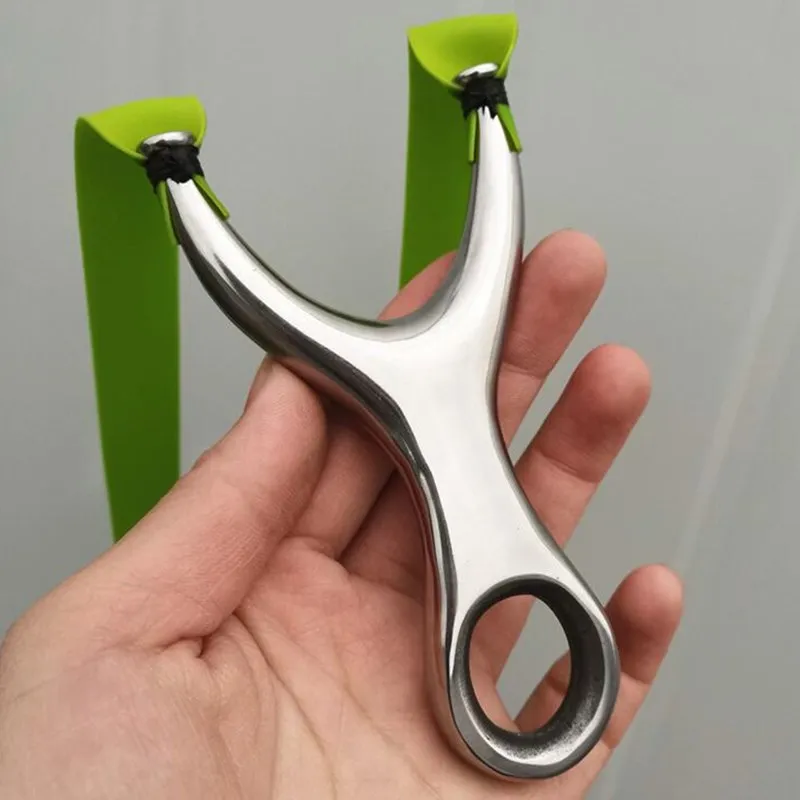 

Solid Titanium Steel Flying Tiger Flat Leather Slingshot Recurve Slingshot Outdoor Sports Precision Stainless Steel Flat Rubber