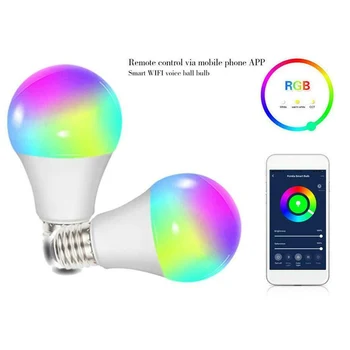 

E27/B22/E14 Smart WiFi Light Bulbs LED Colorful Lamp for Alexa Google Home HVR88
